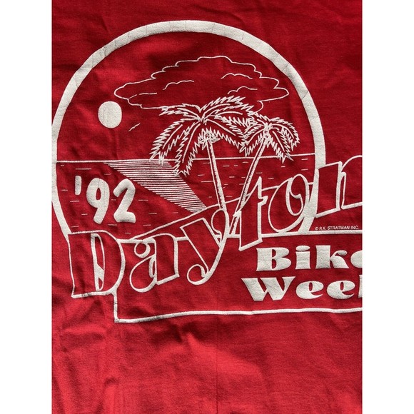 Harley Davidson T Shirt 1992 Daytona Bike Week Single Stitch USA Vintage Men’s L - Picture 4 of 8